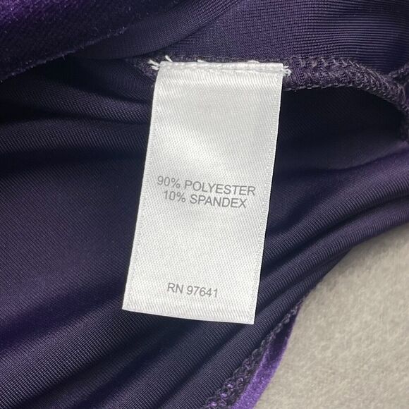 NWT J.Jill Velvet Royal Purple Top Plus Size 3X Long Sleeves Stretch - Picture 6 of 10